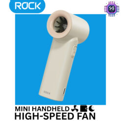 ROCK Mini Handheld Air Duct High-Speed Turbo Fan with Digital Display
