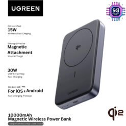 UGREEN 10000mAh MagSafe Qi2 15W Wireless Powerbank 30W PD Type C Fast Charging