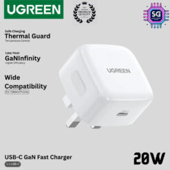 UGREEN 20W PD Fast Charger USB-C Type-C Fast Charging Adapter