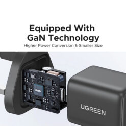 Alternative view of UGREEN 20W USB C GaN Fast Charger PD Type C Wall Charger Plug UK Plug Charger