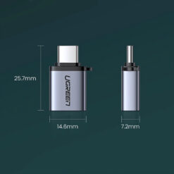 Alternative view of UGREEN US270 TYPE-C USB-C TO USB 3.0 USB-A ADAPTER CABLE CONVERTER OTG FUNCTION WITH LANYARD, SUPPORT 5GBPS