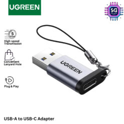 UGREEN USB-A to USB-C Adapter USB-A 3.0 Male to USB 3.1 Type-C Female Connector Adapter 5Gbps Speed (UG-US276-50533)