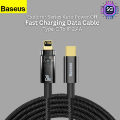 Baseus Exporer Series Auto Power-Off Fast Charging Data Cable Type C to ip (20W) (1M) CATS000001