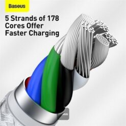 Alternative view of BASEUS CAFULE SERIES METAL DATA CABLE TYPE C TO IP