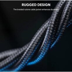Alternative view of Aukey CB-NAC1 Circlet AC Nylon braided USB-A to USB-C Cable Quick Charge 3.0 [White]