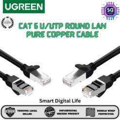 UGREEN CAT 6 U/UTP ROUND LAN CABLE PURE COPPER [BLACK]