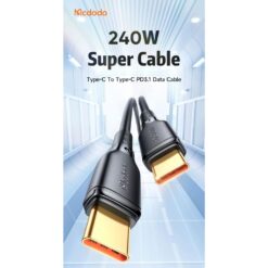 Alternative view of Mcdodo 240W Type-C To Type-C Data Cable