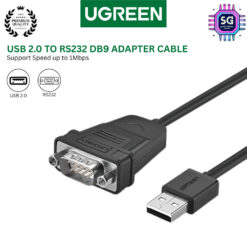 Ugreen 2.0 To RS232 DB9 Adapter Cable Support Speed Up to 1Mbps