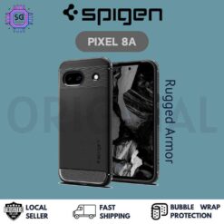 Spigen Pixel 8A Rugged Armor Matte Black - Original Ready Stock From KL