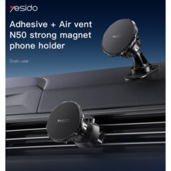 Alternative view of Yesido Magnet Holder Two-in-one Magnet Holder For Air Vent And Deshboard