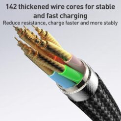 Alternative view of Yesido Data Cable Flowing Light USB-A To USB-L 2.4A Fast Charge Cable