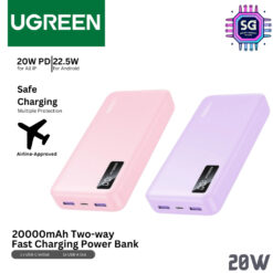 UGREEN 20000mAh PD20W QC 3.0 18W Max 2-way Fast Charging Power Bank LED Indicator