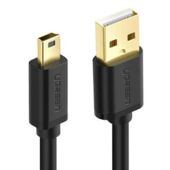 Alternative view of UGREEN USB 2.0 A MALE TO MINI 5 PIN MALE CABLE BLACK