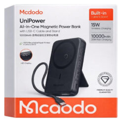 Alternative view of Mcdodo UniPower All-in-One Magnetic Power Bank with USB-C Cable and Stand 10k