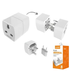 Alternative view of LDNIO Z4 UNIVERSAL TRAVEL PLUG TRAVELLING CHARGER PLUGS TRAVEL ADAPTER UK/EU/US/AU PIN & 2 UNIVERSAL