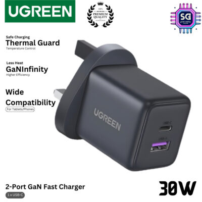 UGREEN 2-PORT GAN FAST CHARGER 30W