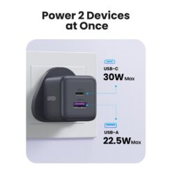 Alternative view of UGREEN 2-PORT GAN FAST CHARGER 30W