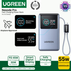 UGREEN NEXODE PRO FAST CHARGING POWER BANK 55W 10K