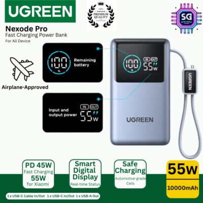 UGREEN NEXODE PRO FAST CHARGING POWER BANK 55W 10K
