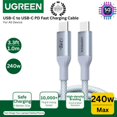 UGREEN USB-C TO USB-C PD FAST CHARGING CABLE 240W 1M