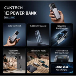 Alternative view of UKTECH 120W Fast Charging 15000mAh Powerbank[Black]
