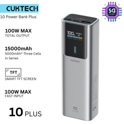 CUKTECH 15000mAh 100W SMART TFT SCREEN POWER BANK
