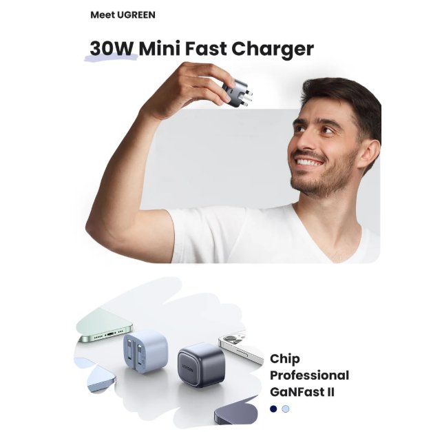 UGREEN NEXODE 30W GaN Fast Charger USB-C for All Device Enhanced Efficiency - Image 3